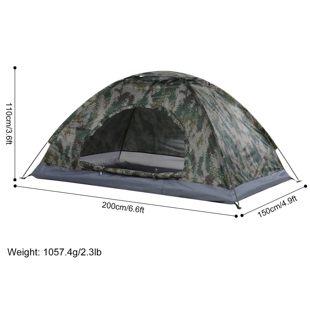 Ultralight 1–2 Person Camping Tent — Anti-UV UPF 30+ Beach & Hiking Shelter