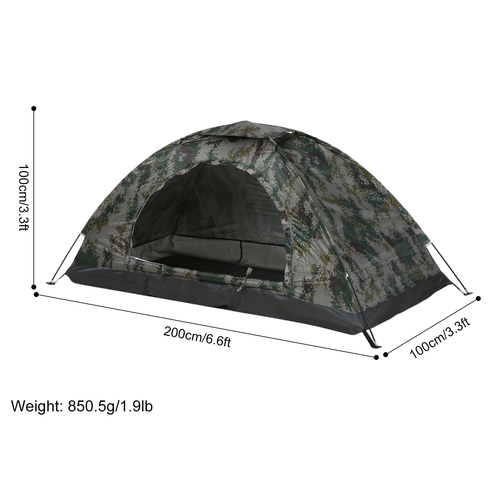 Ultralight 1–2 Person Camping Tent — Anti-UV UPF 30+ Beach & Hiking Shelter
