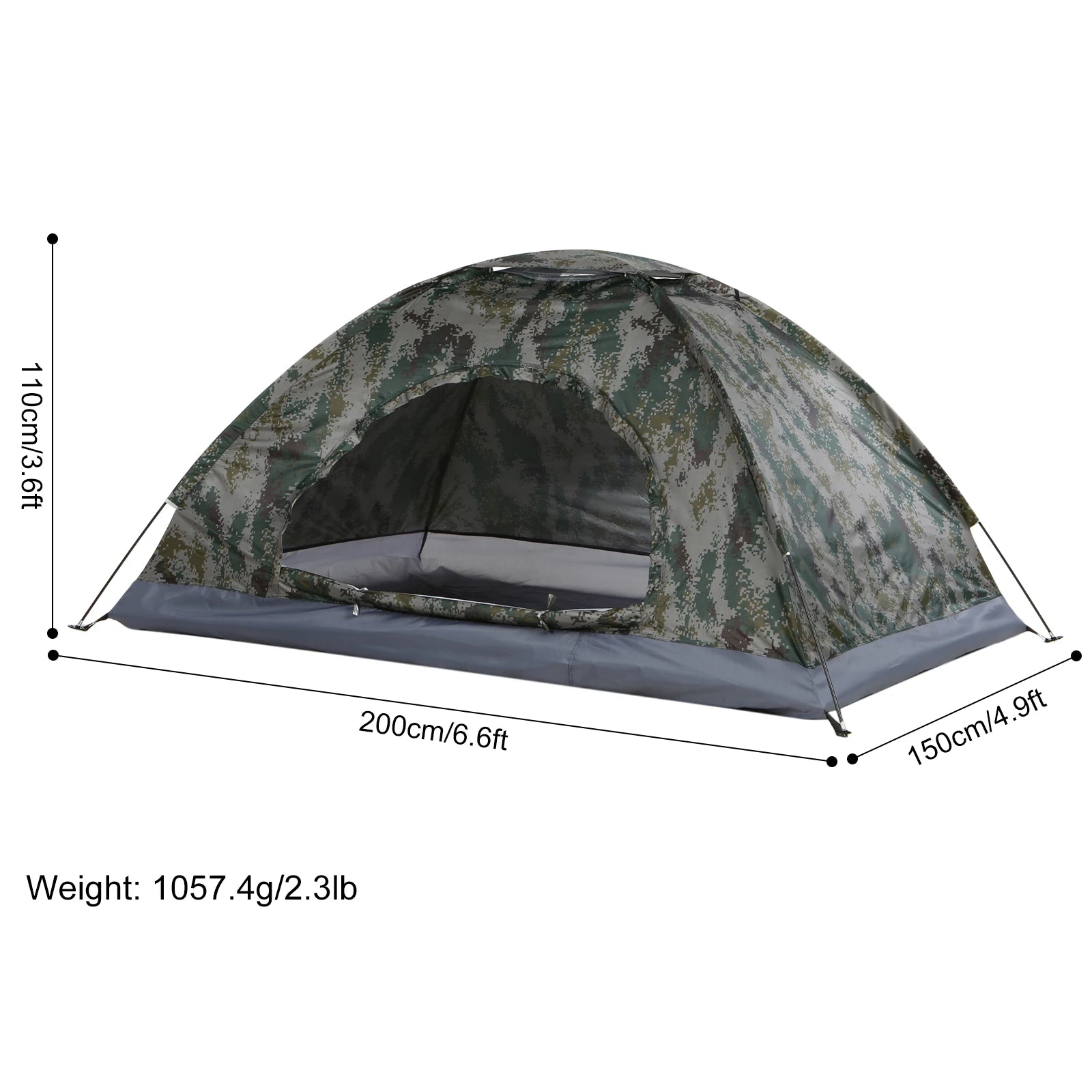 Ultralight 1–2 Person Camping Tent — Anti-UV UPF 30+ Beach & Hiking Shelter