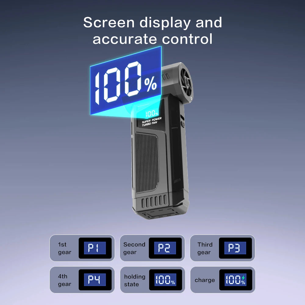 Wireless Jet Air Blower — Brushless Motor LED Digital Display