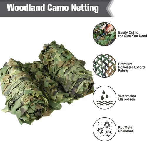 Camouflage Netting — Hunting Blind, Camp Privacy & Sunshade Cover