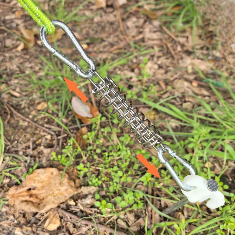 Tent Guy Ropes with Spring Buckle & Carabiner Clips — 4/6pc Set