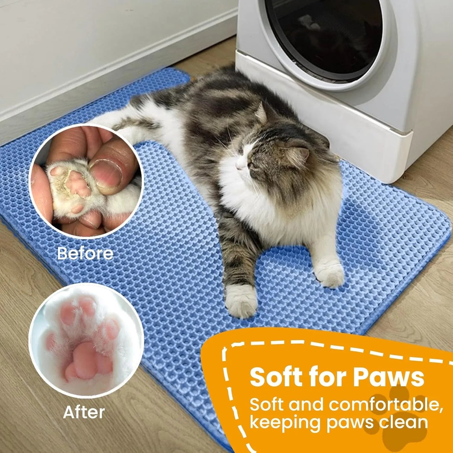 Double-Layer Cat Litter Mat — Waterproof Non-Slip Trapper