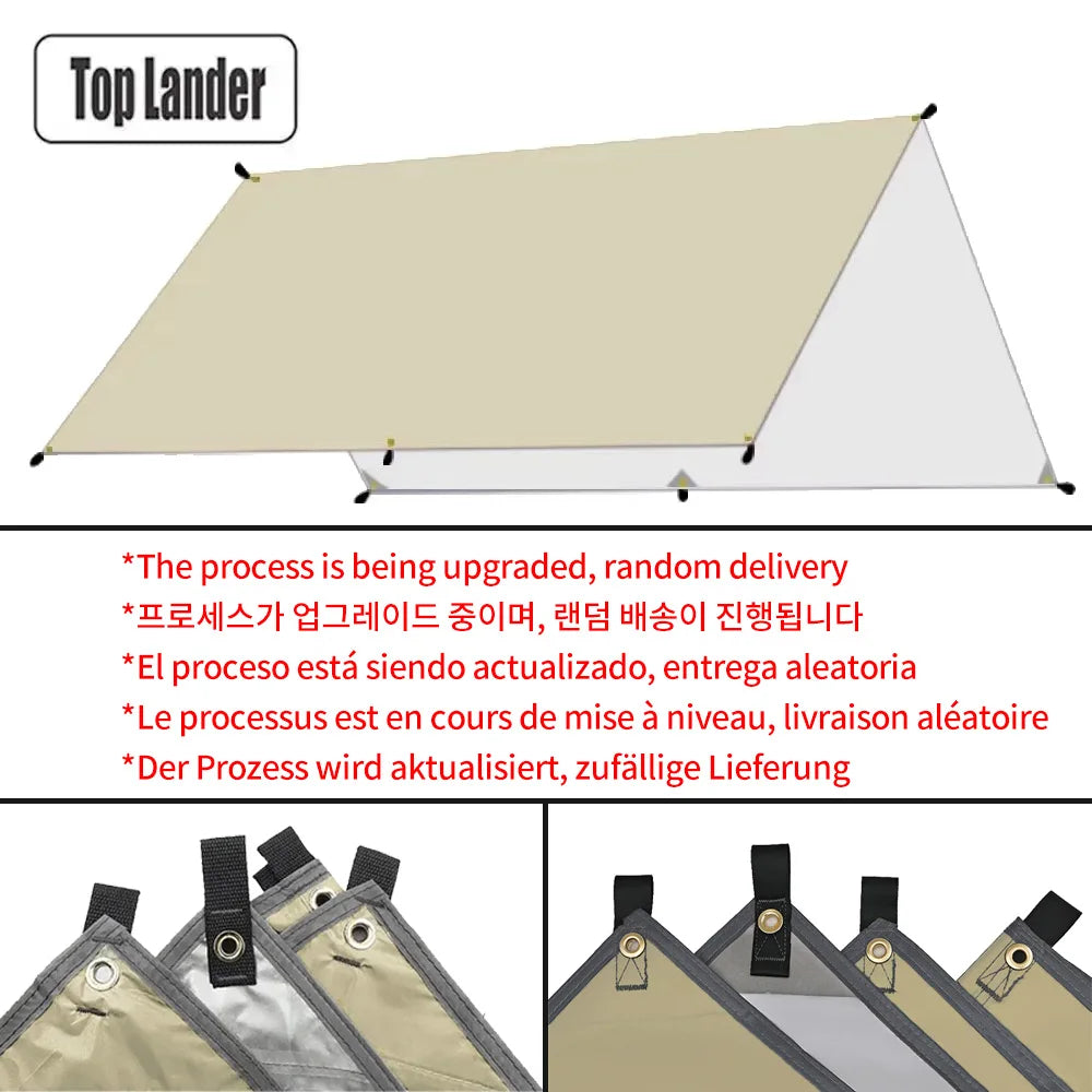 Waterproof Camping Tarp — Ultralight Sun Shade & Rain Shelter