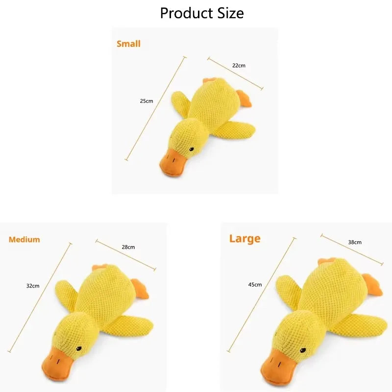 Dog Hug Duck Plush Toy — Squeaky Interactive Comfort Doll for Pets