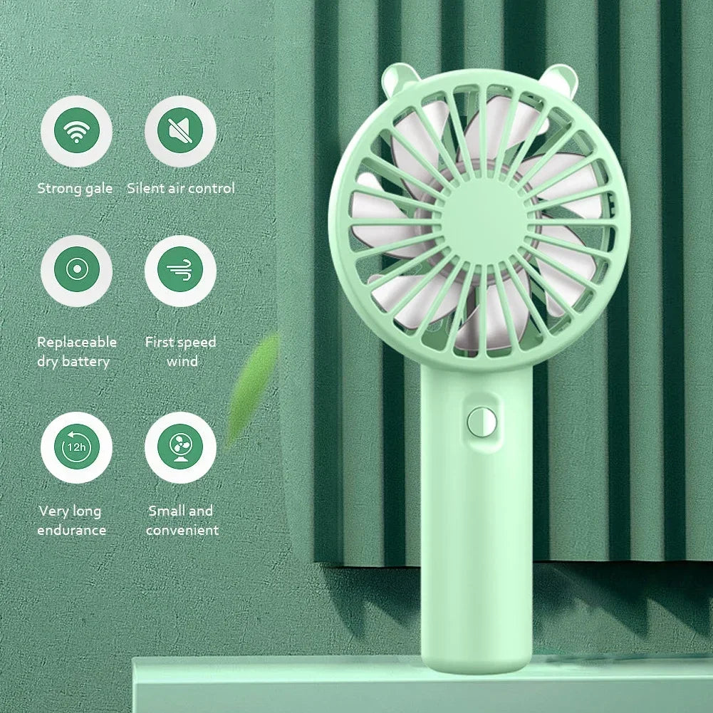 Mini USB Handheld Fan — Compact Rechargeable Desk Cooler