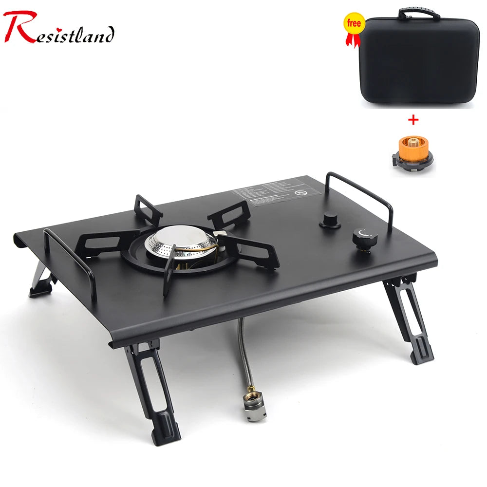 Portable Folding Camp Kitchen Table — IGT Gas Stove Compatible