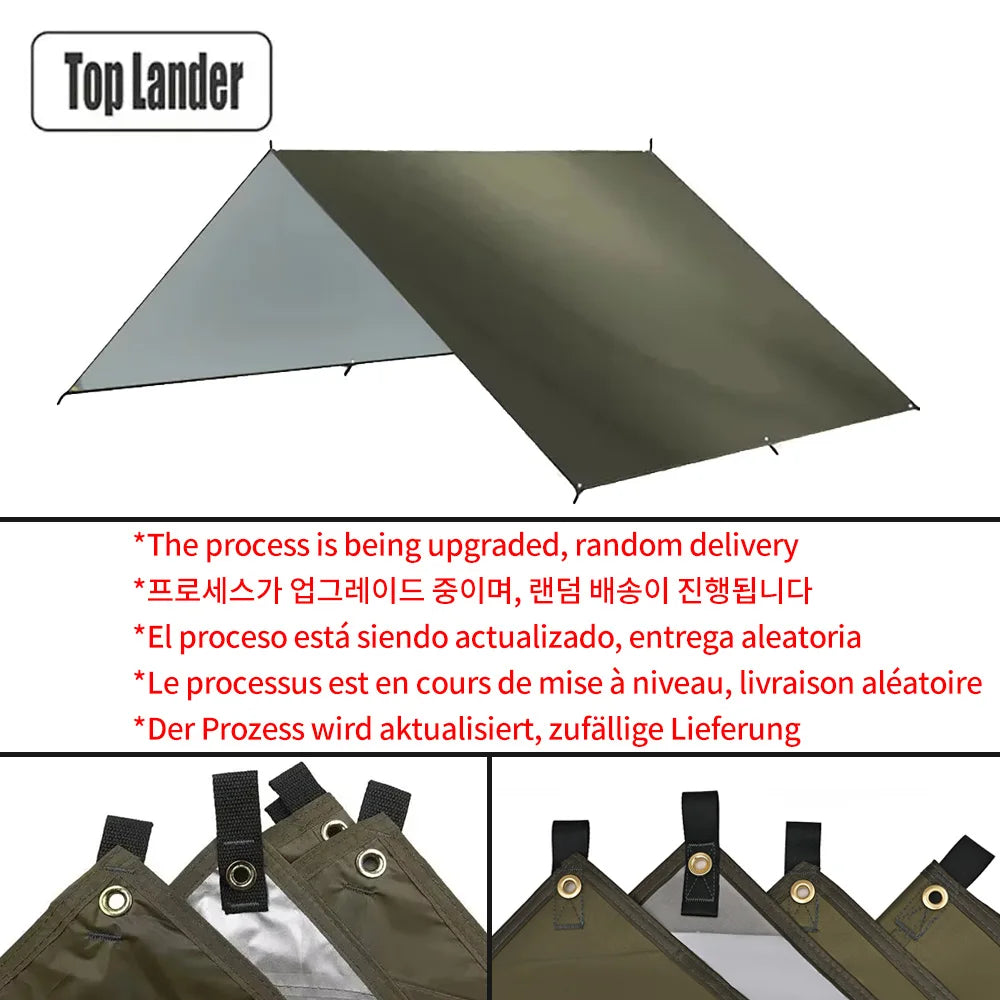 Waterproof Camping Tarp — Ultralight Sun Shade & Rain Shelter