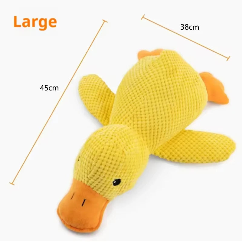 Dog Hug Duck Plush Toy — Squeaky Interactive Comfort Doll for Pets