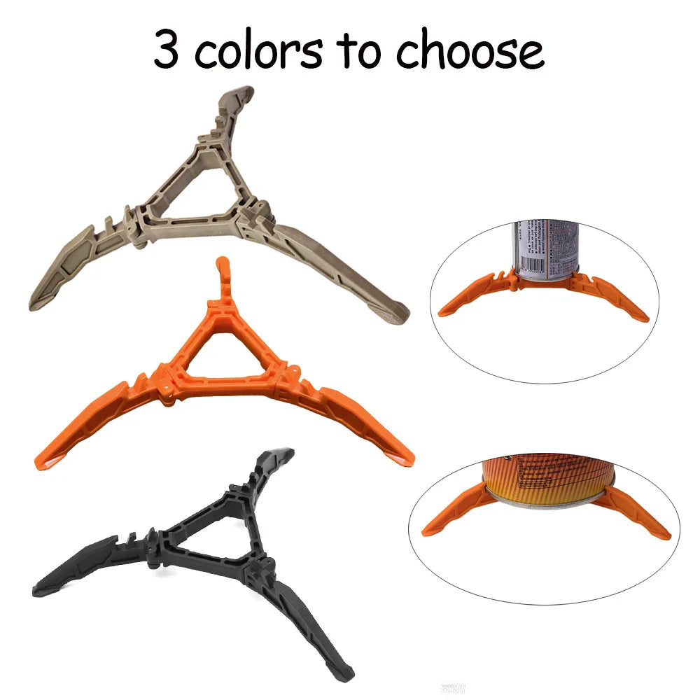 Folding Gas Canister Tripod Stand — Universal Portable Camp Stove Base