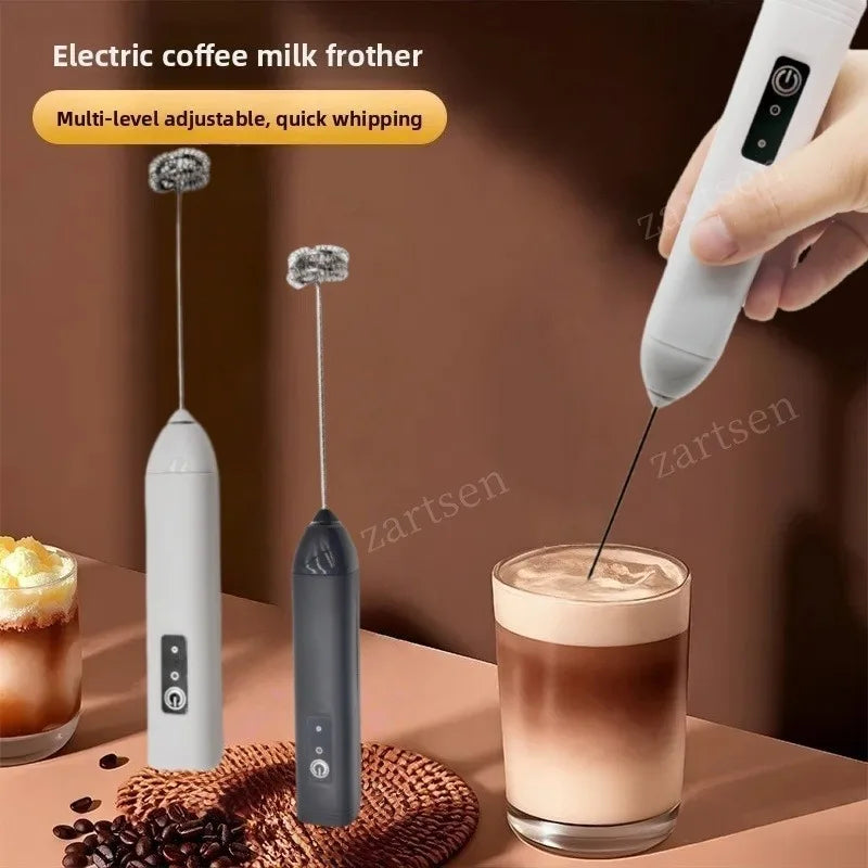 Wireless Milk Frother — USB-C Rechargeable Stainless Steel