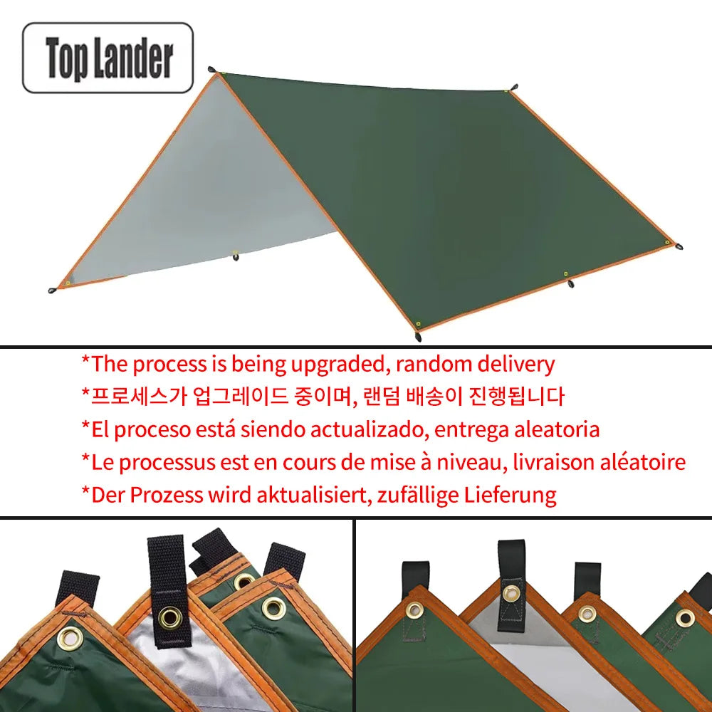 Waterproof Camping Tarp — Ultralight Sun Shade & Rain Shelter