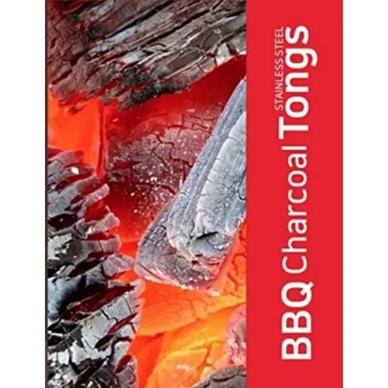 Extra Long Stainless Steel BBQ Tongs — Charcoal & Food Grilling Clip