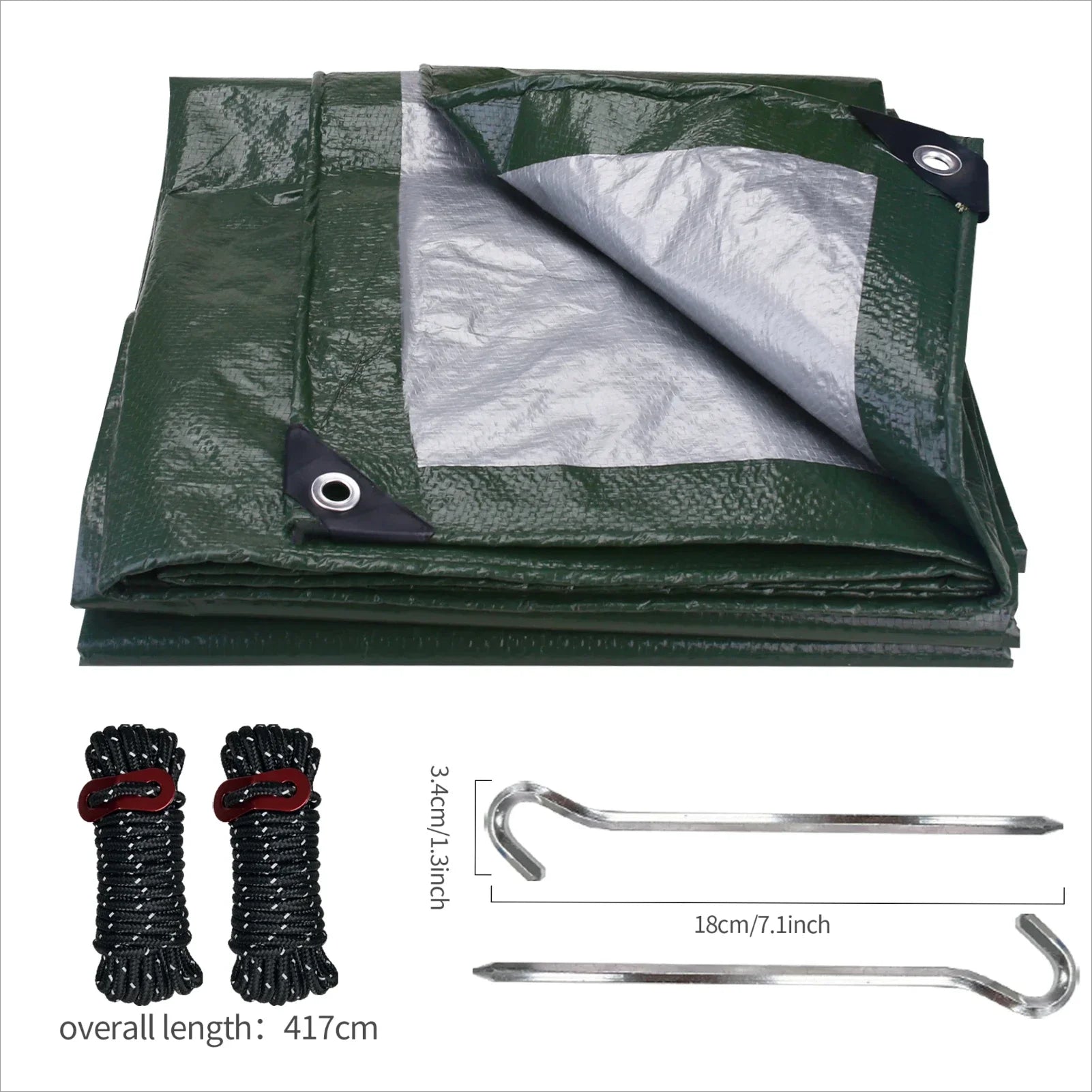 Heavy-Duty Waterproof Tarpaulin — Reinforced Multipurpose Outdoor Cover