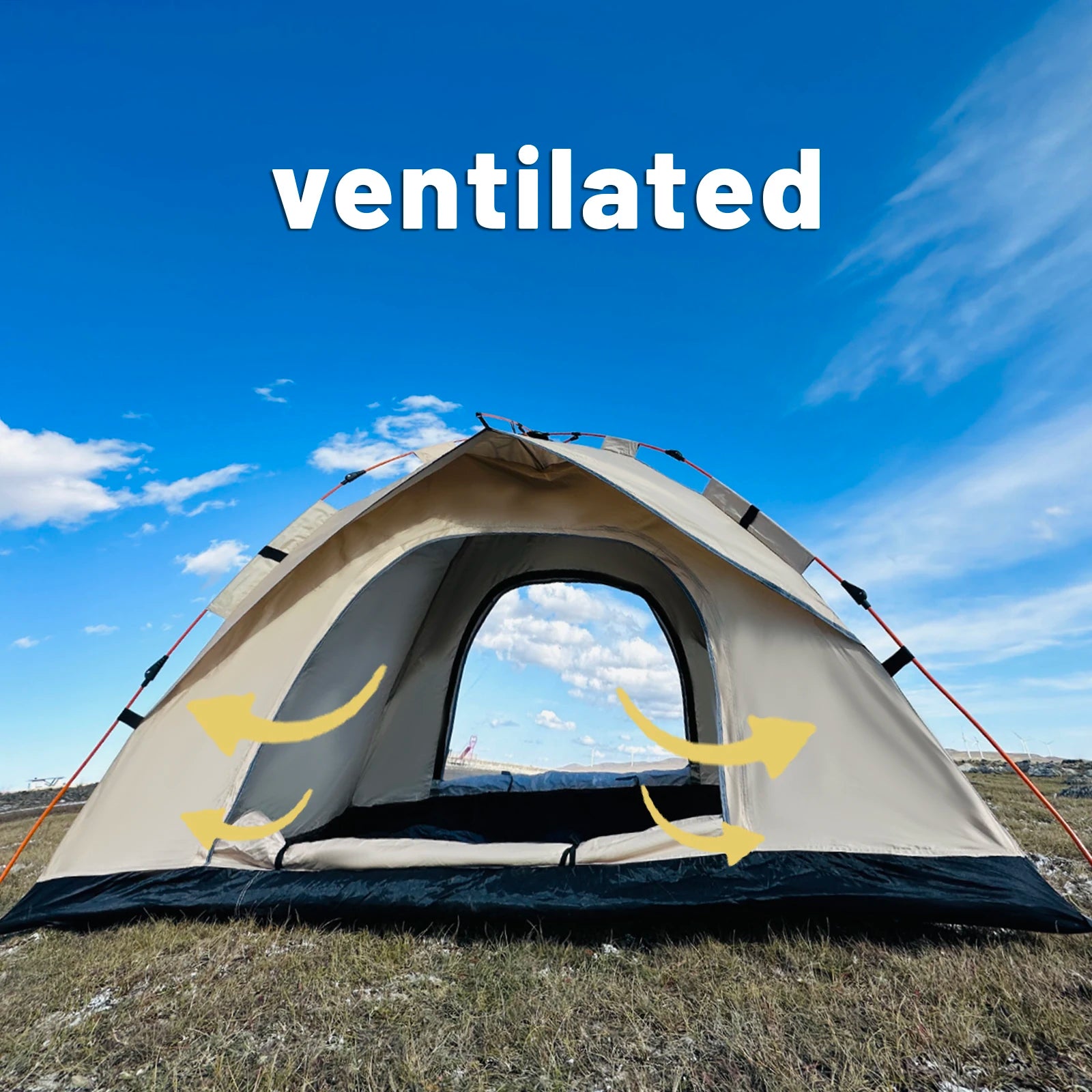 4-Person Automatic Pop-Up Tent — Waterproof Instant Setup Camping Shelter