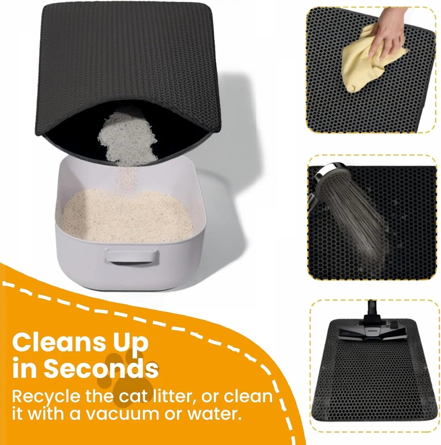 Double-Layer Cat Litter Mat — Waterproof Non-Slip Trapper