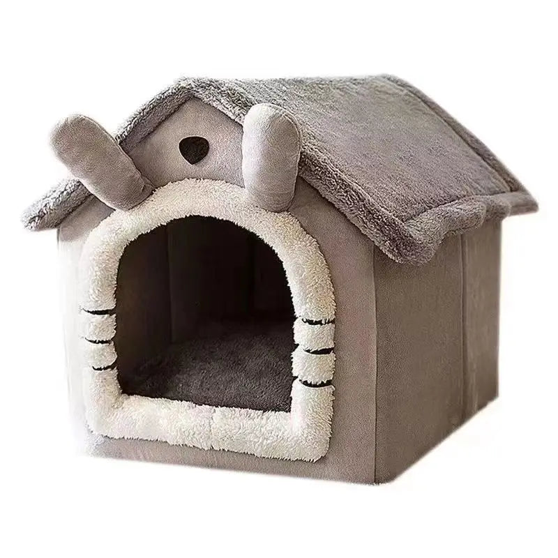 Cozy Cave Dog House — Indoor Warm Pet Tent Bed
