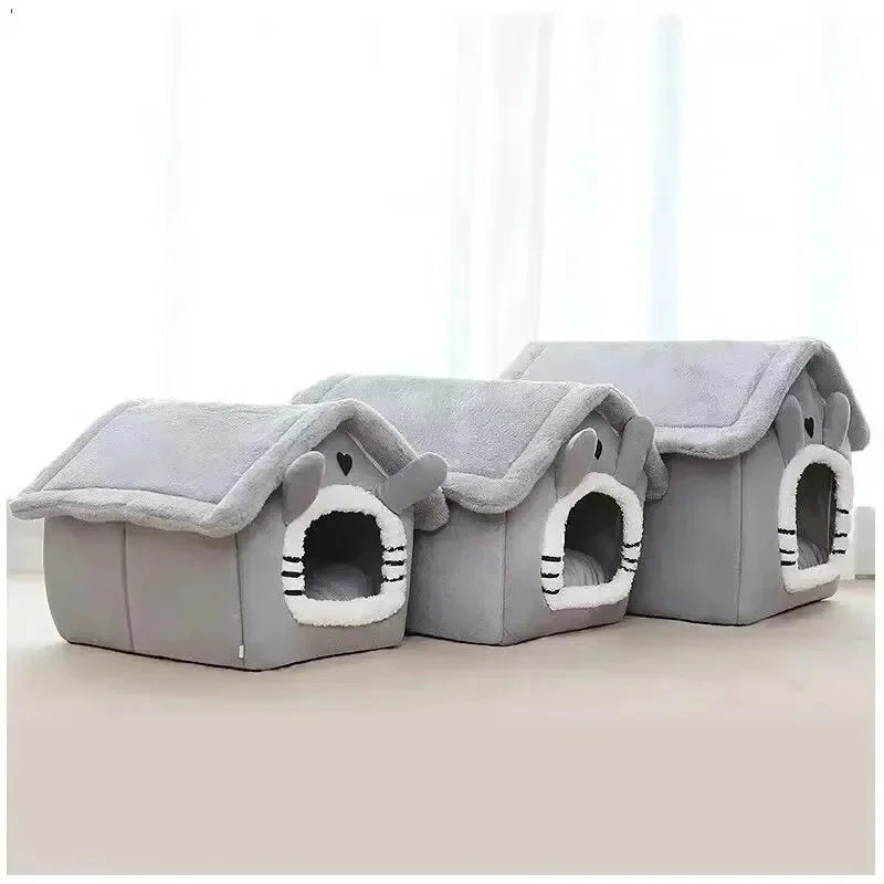 Cozy Cave Dog House — Indoor Warm Pet Tent Bed