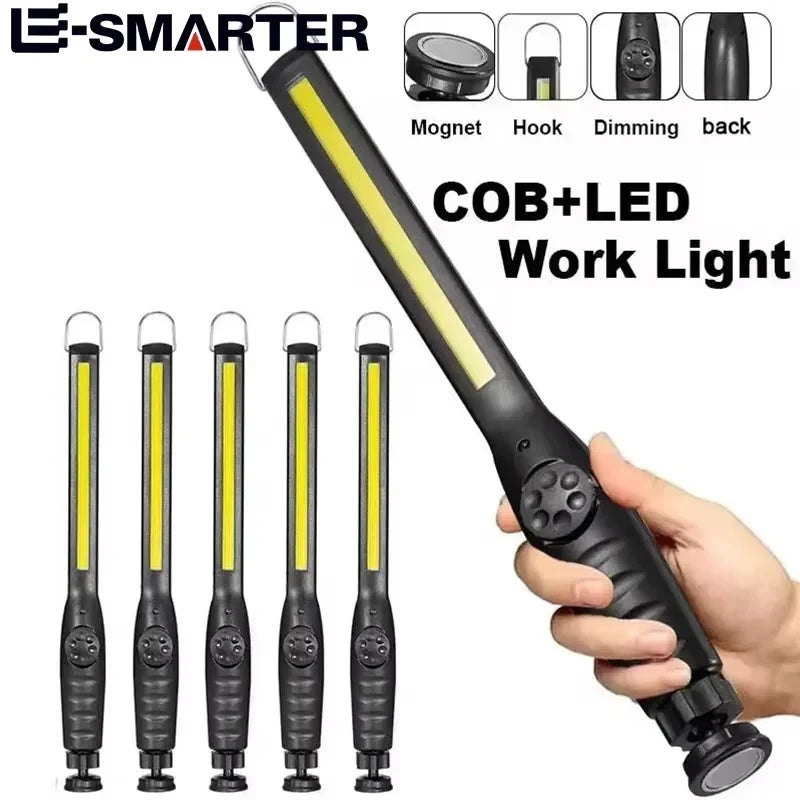 Rechargeable Magnetic COB LED Work Light — Foldable Emergency Lamp