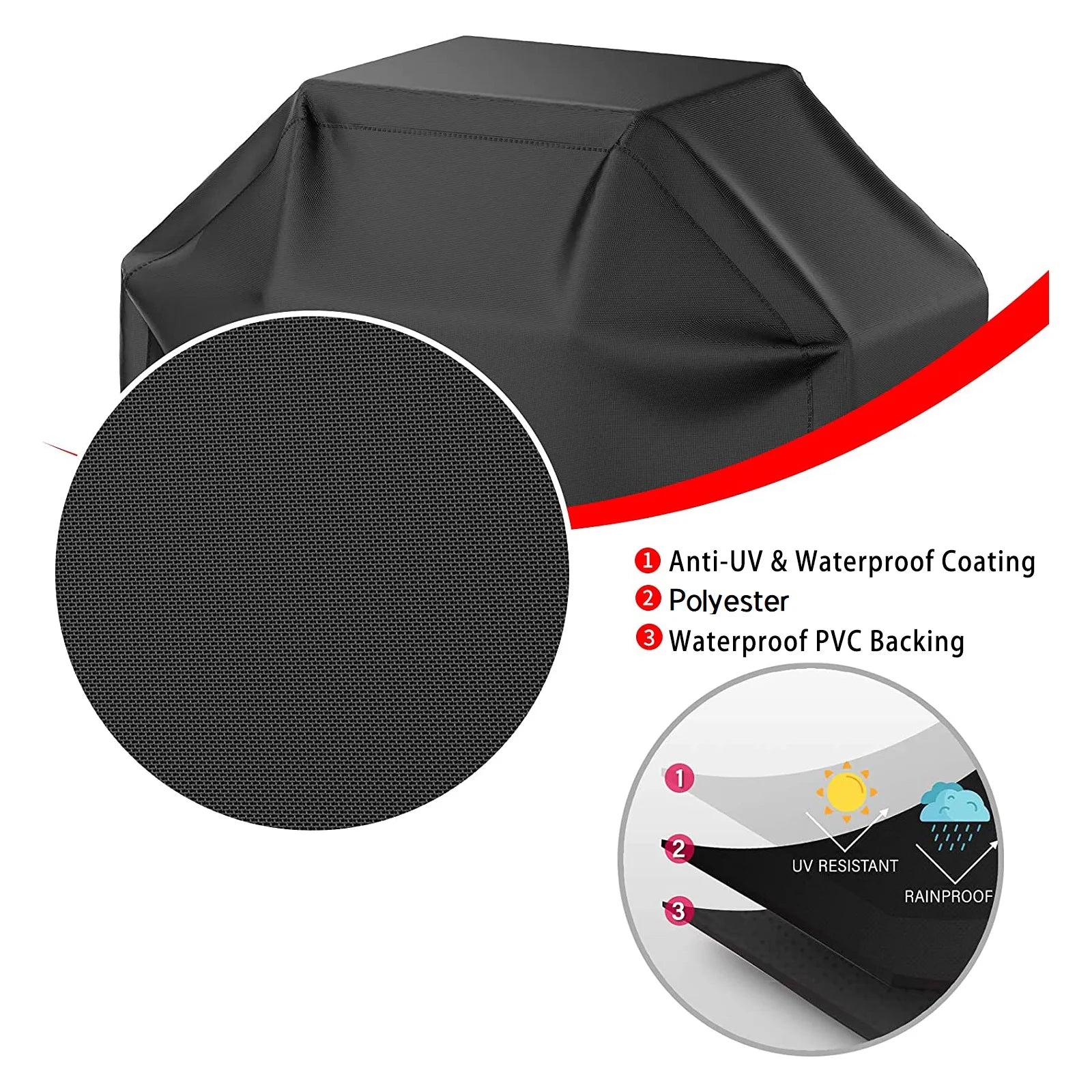 Heavy-Duty Waterproof BBQ Grill Cover — Heat & Stain Resistant