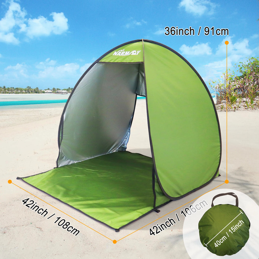 Pop-Up Beach Tent — UV-Resistant Waterproof Sun Shade Shelter