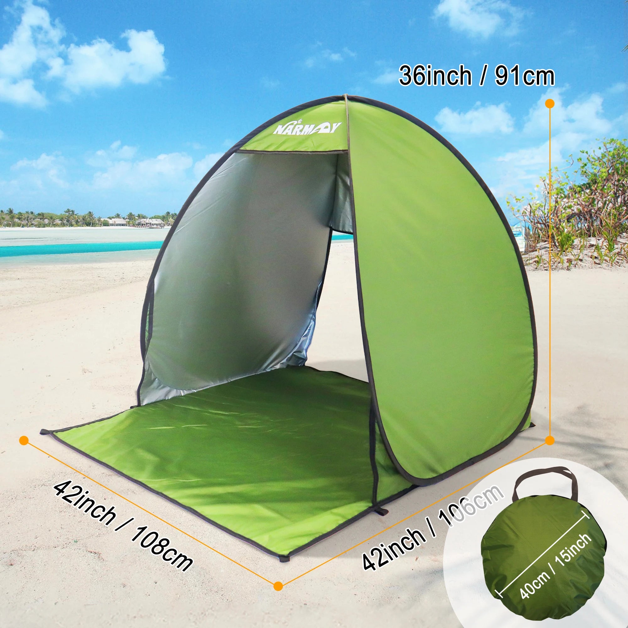 Pop-Up Beach Tent — UV-Resistant Waterproof Sun Shade Shelter
