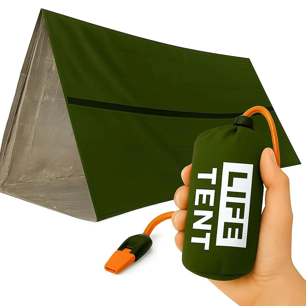 2-Person Emergency Thermal Tent — Waterproof Mylar Survival Shelter
