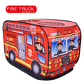 Kids Fire Truck Play Tent — Indoor & Outdoor Playhouse with Sunroof