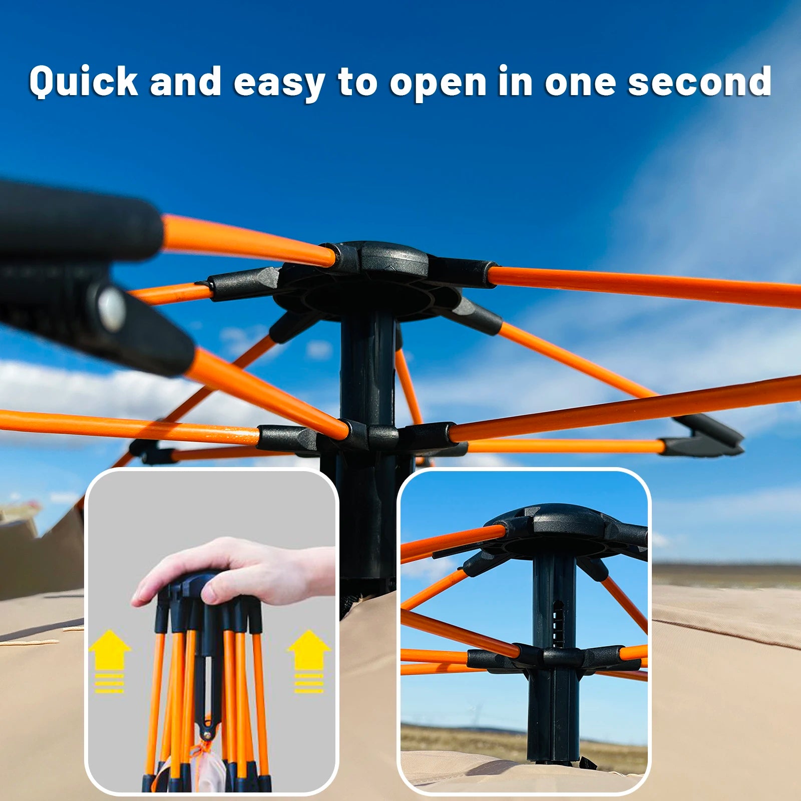 4-Person Automatic Pop-Up Tent — Waterproof Instant Setup Camping Shelter