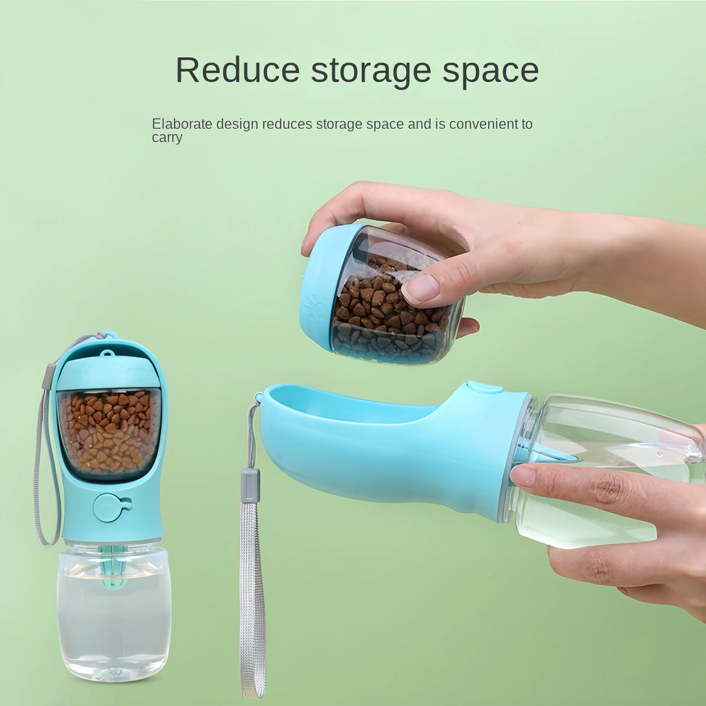 Portable Pet Water Bottle — 350ml Leak-Proof Travel Dispenser