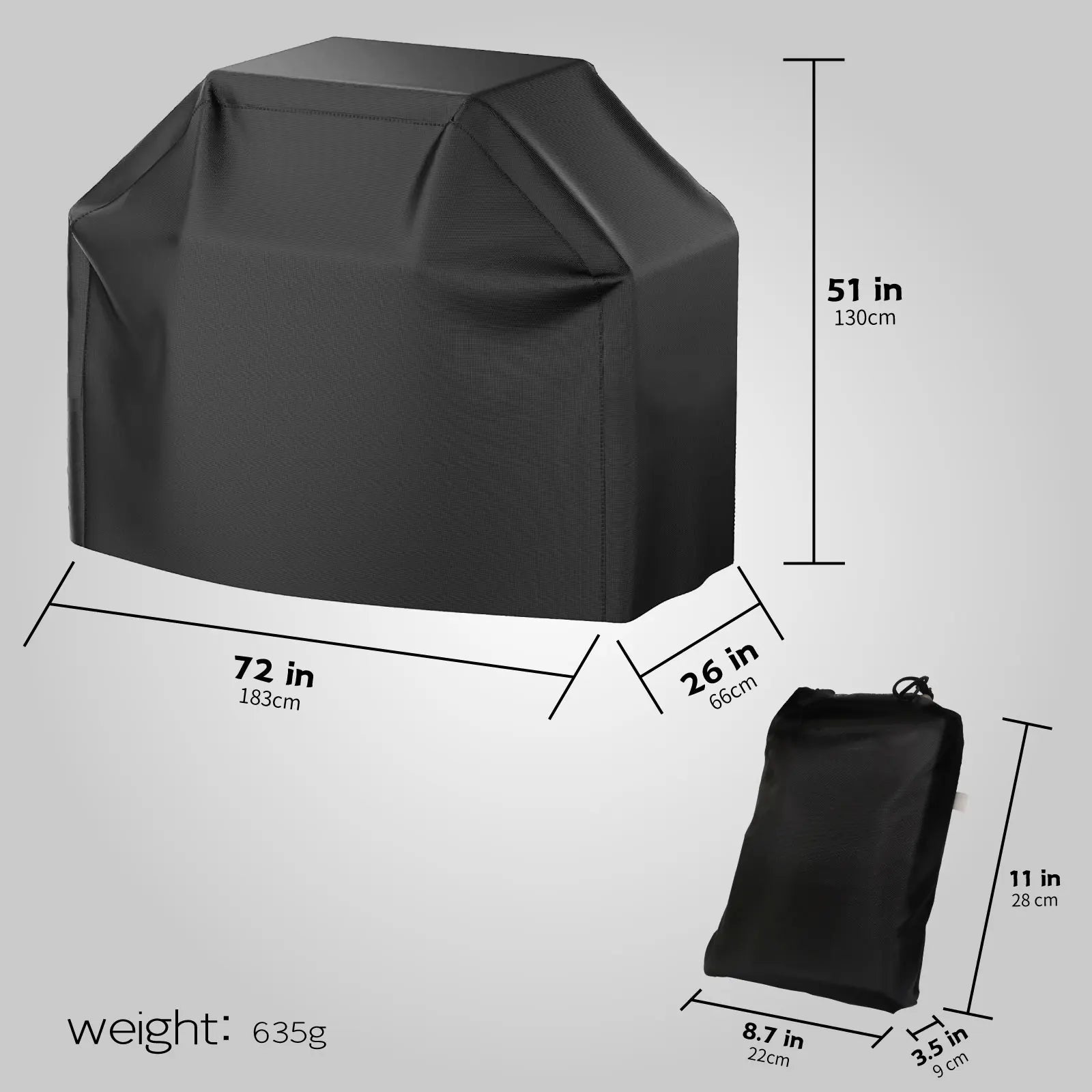 Heavy-Duty Waterproof BBQ Grill Cover — Heat & Stain Resistant