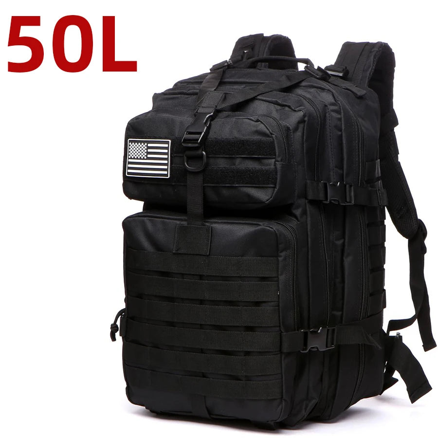 Tactical Hiking Backpack — Waterproof Nylon 25L/50L Outdoor Rucksack