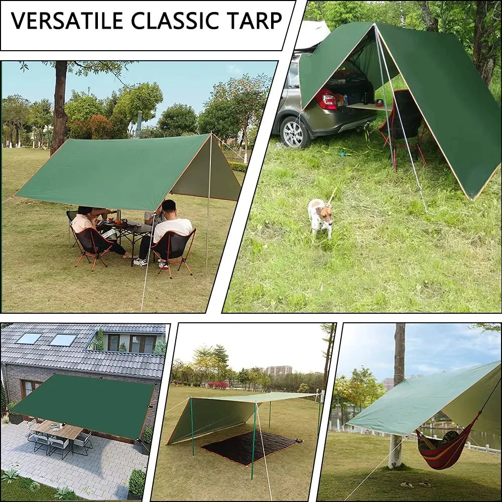 Waterproof Camping Tarp — Ultralight Sun Shade & Rain Shelter