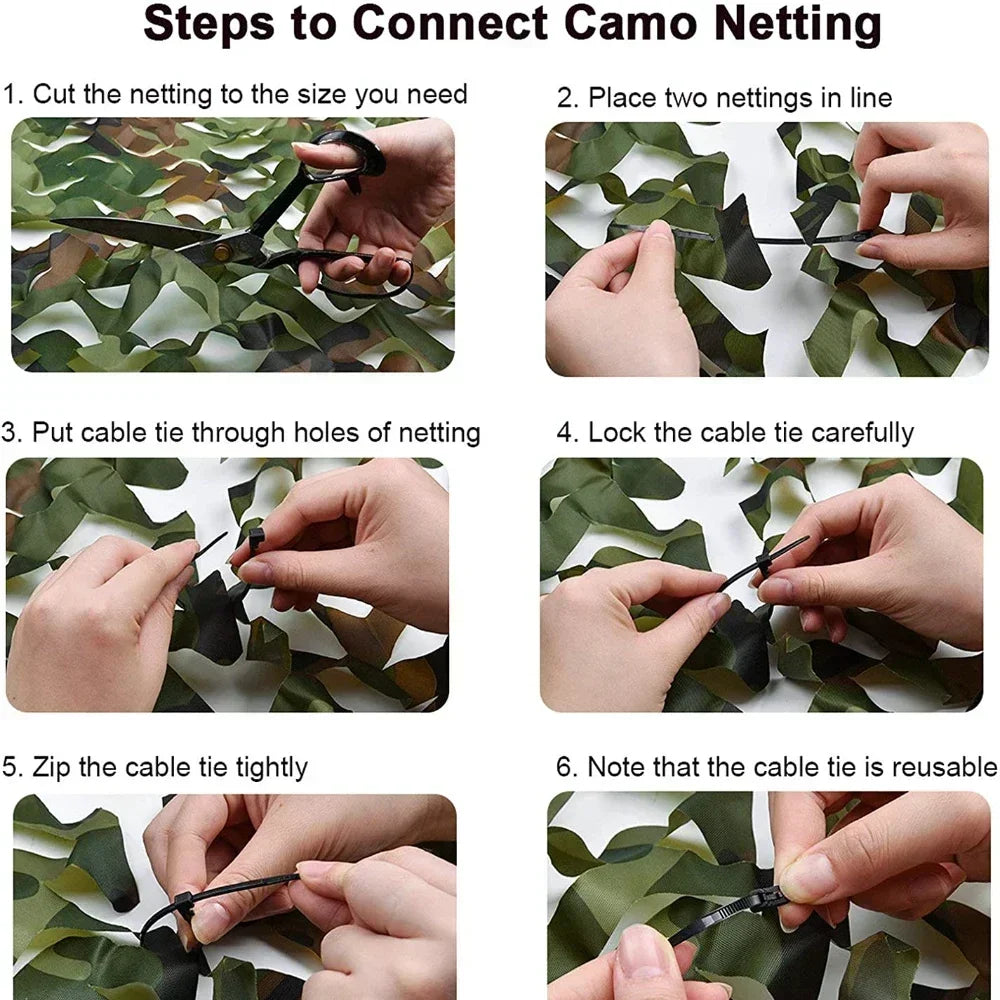 Camouflage Netting — Hunting Blind, Camp Privacy & Sunshade Cover