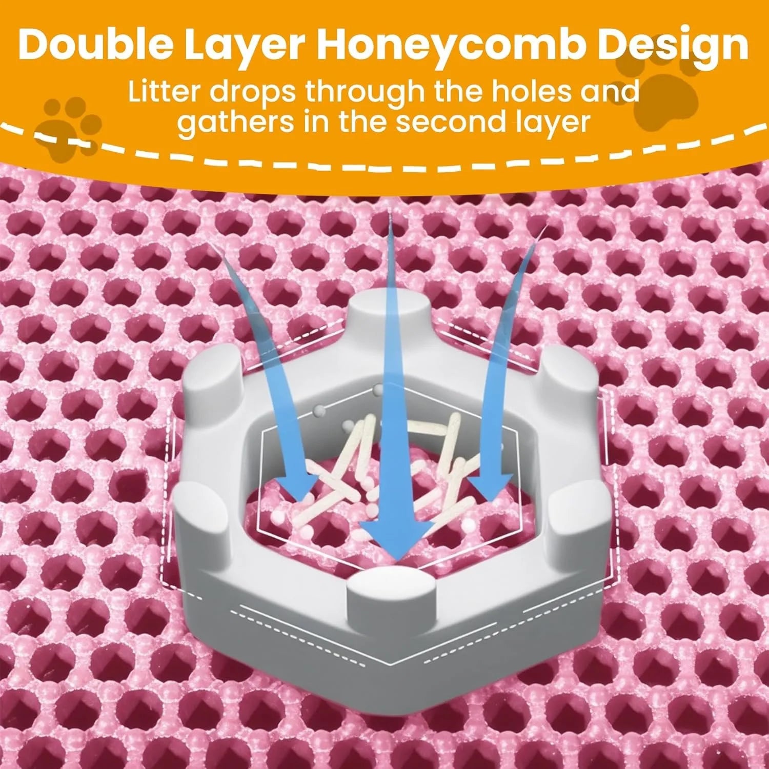 Double-Layer Cat Litter Mat — Waterproof Non-Slip Trapper