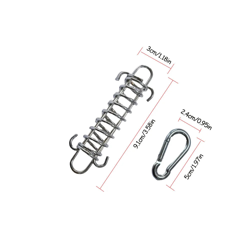 Tent Guy Ropes with Spring Buckle & Carabiner Clips — 4/6pc Set