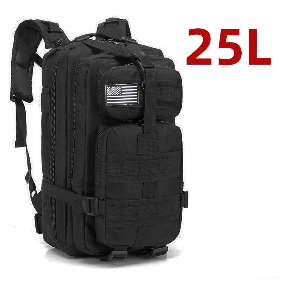 Tactical Hiking Backpack — Waterproof Nylon 25L/50L Outdoor Rucksack