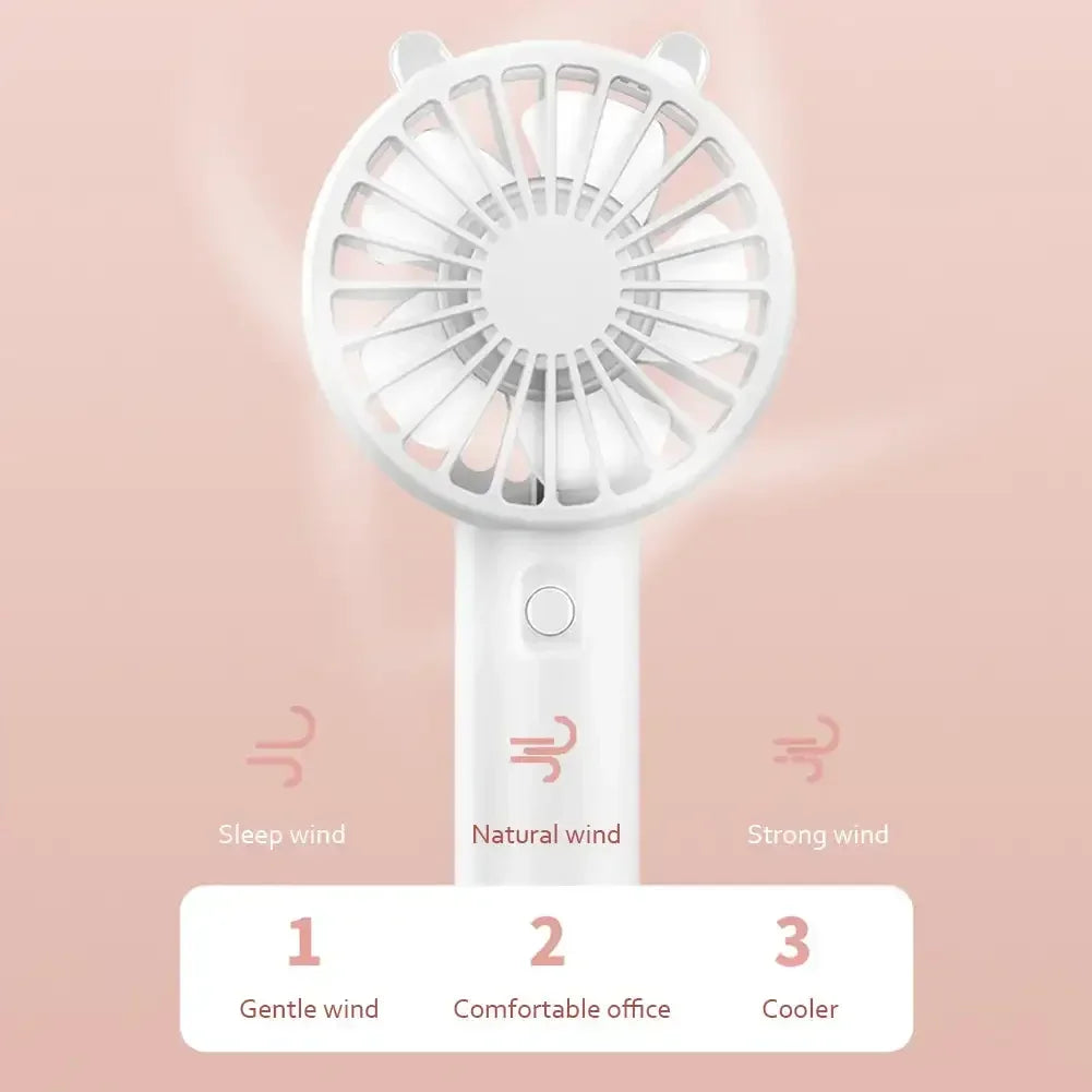 Mini USB Handheld Fan — Compact Rechargeable Desk Cooler
