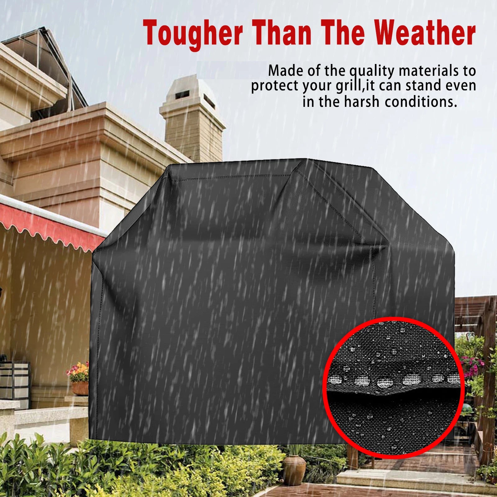 Heavy-Duty Waterproof BBQ Grill Cover — Heat & Stain Resistant
