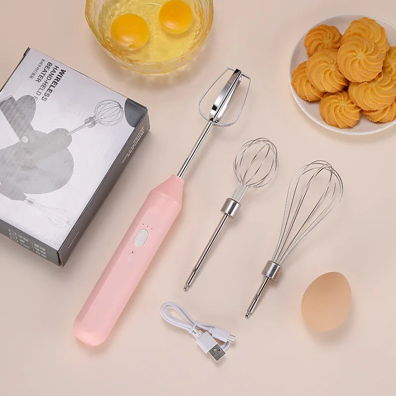 Cordless Whisk & Milk Frother — Auto-Stirring Kitchen Mixer