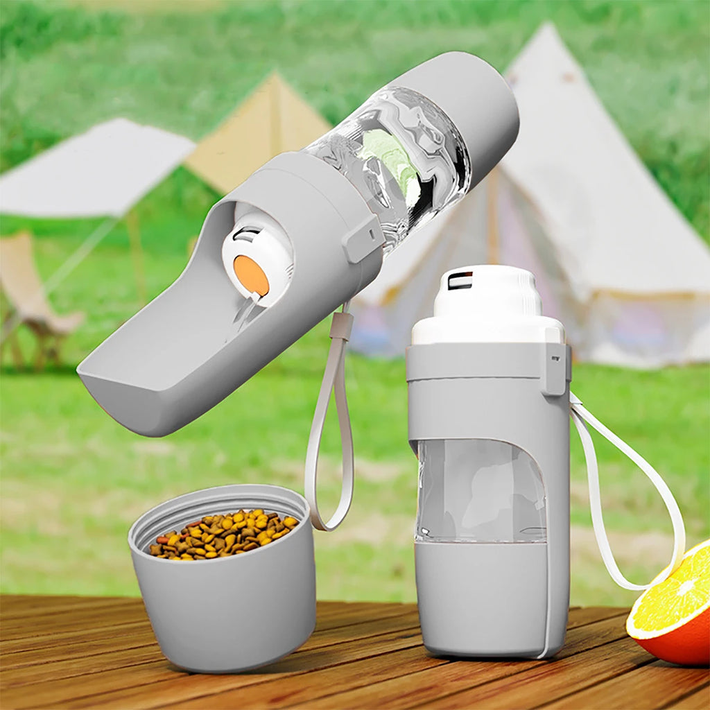 2-in-1 Pet Travel Bottle — Food & Water On-the-Go