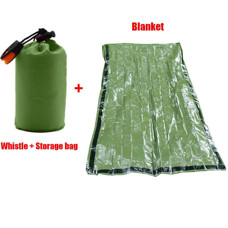 Mylar Emergency Survival Blanket Sleeping Bag — Waterproof Thermal Sack