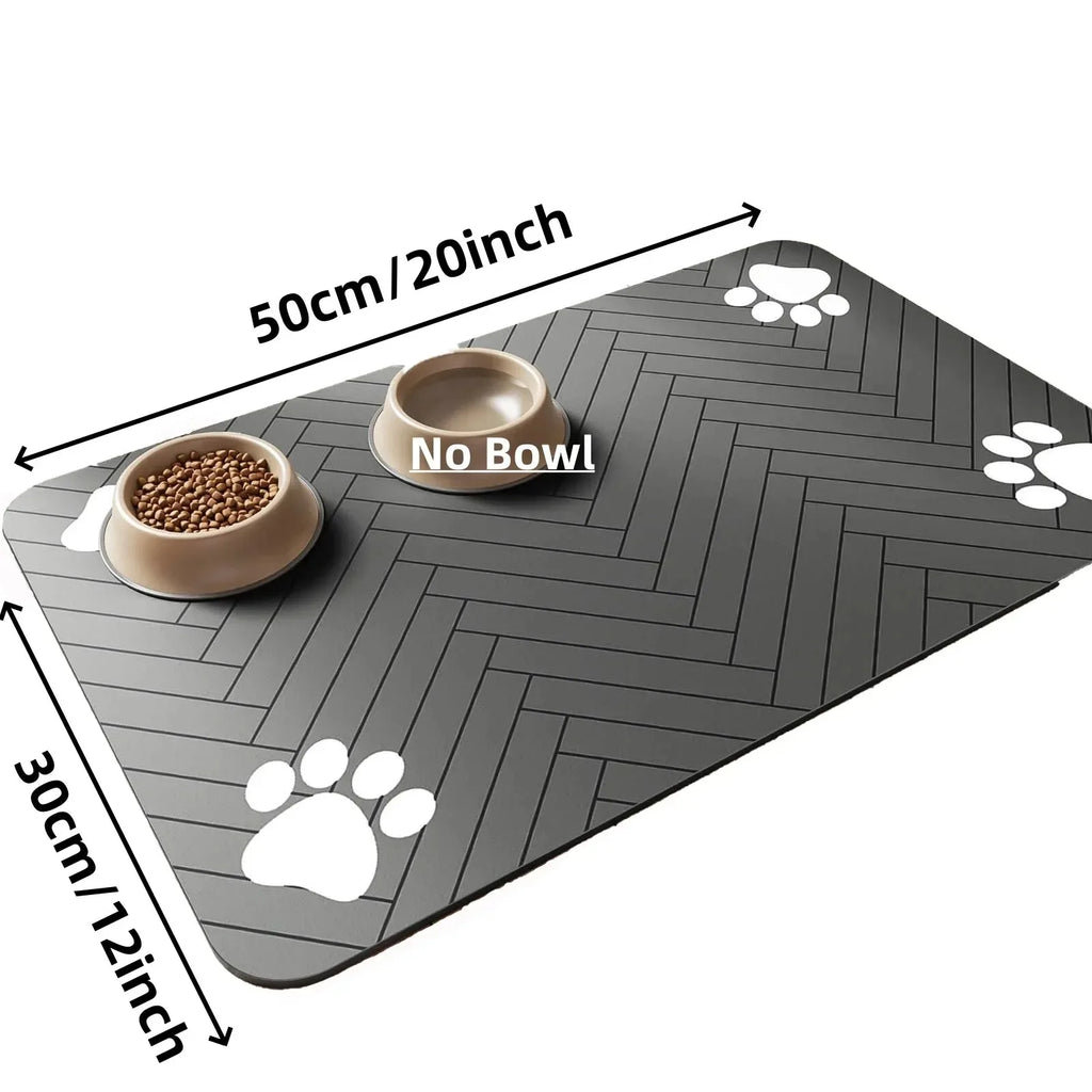 Absorbent Pet Feeding Mat — Quick-Dry Waterproof Placemat