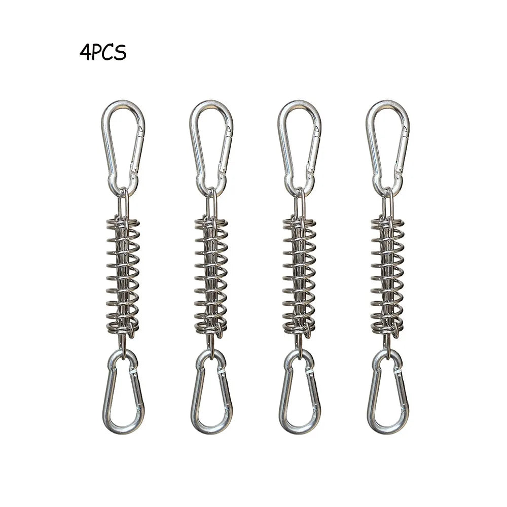 Tent Guy Ropes with Spring Buckle & Carabiner Clips — 4/6pc Set