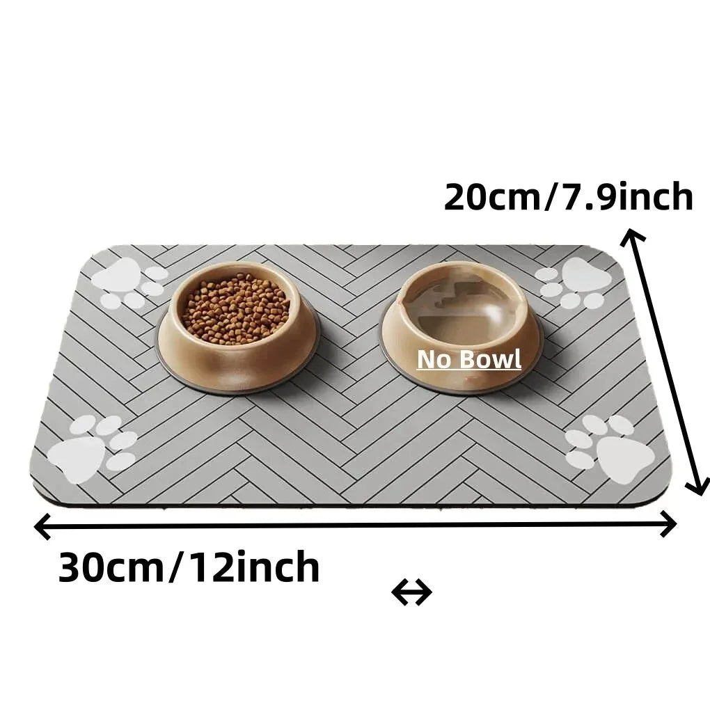 Absorbent Pet Feeding Mat — Quick-Dry Waterproof Placemat
