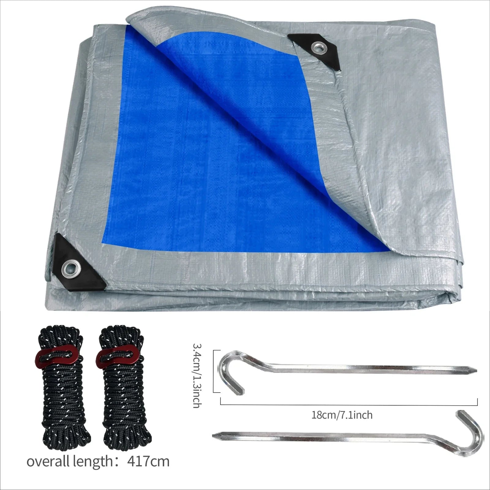 Heavy-Duty Waterproof Tarpaulin — Reinforced Multipurpose Outdoor Cover