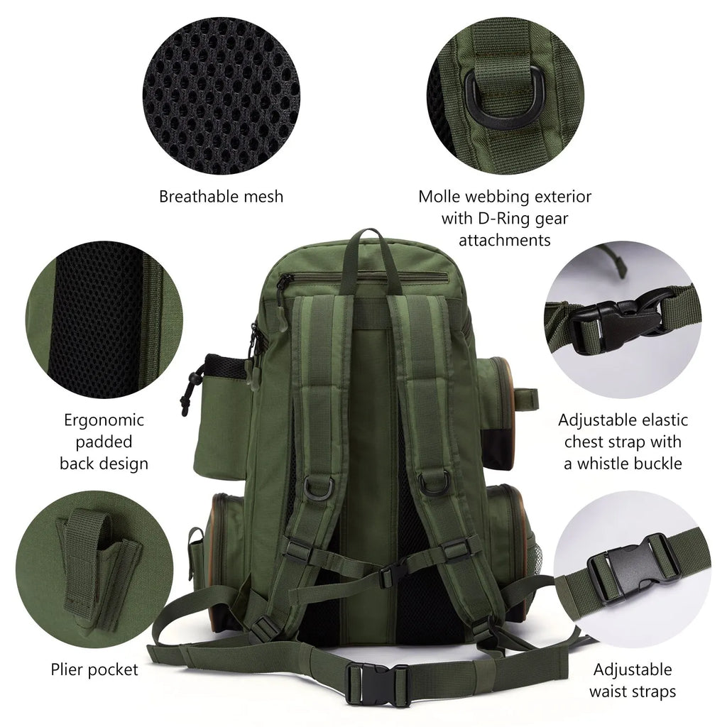 Fishing Tackle Backpack — Lightweight Tactical Storage Bag