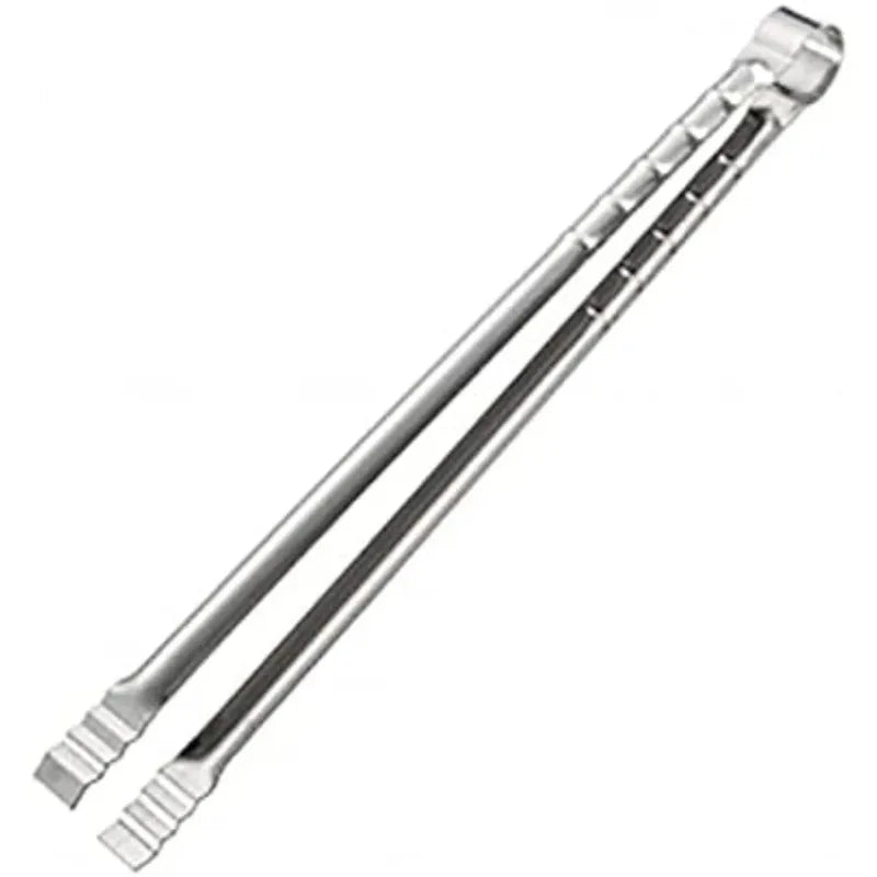 Extra Long Stainless Steel BBQ Tongs — Charcoal & Food Grilling Clip