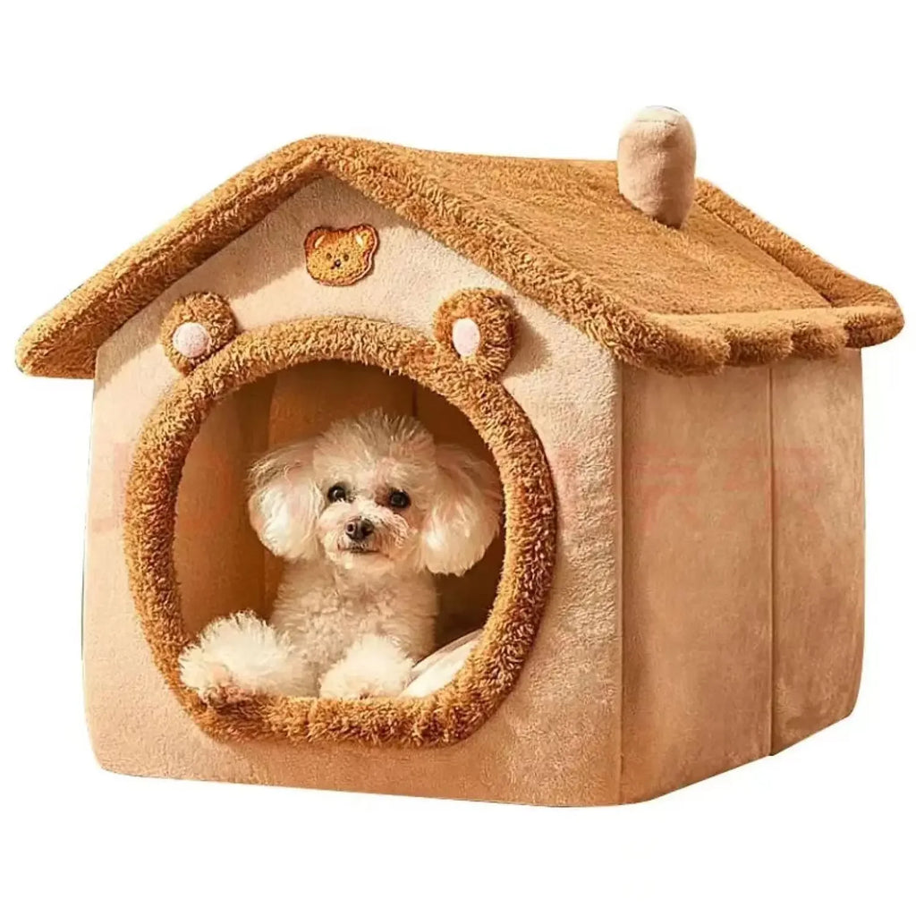 Cozy Cave Dog House — Indoor Warm Pet Tent Bed