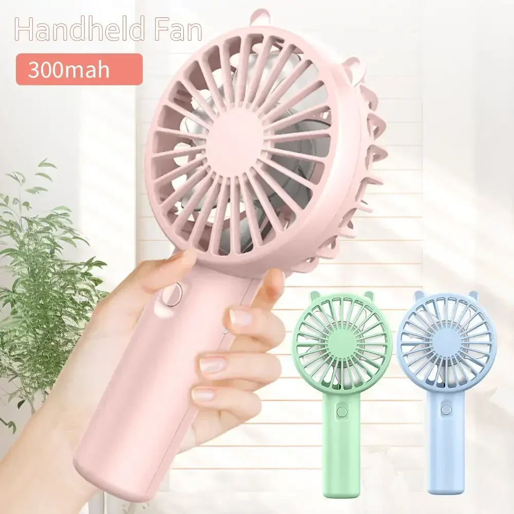 Mini USB Handheld Fan — Compact Rechargeable Desk Cooler